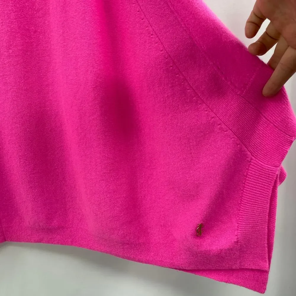 Juicy Couture pink 100% cashmere poncho sweater XS/S
